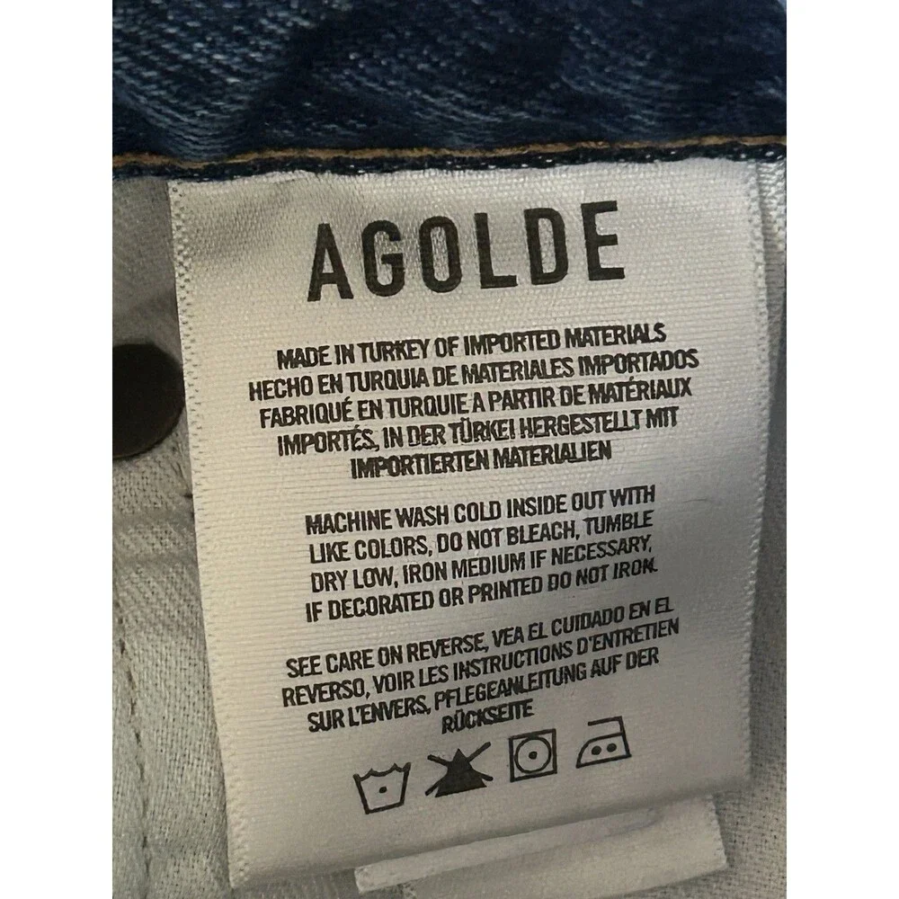 Agolde Parker Vintage Cut Off Denim Shorts In Swapmeet Size 27 Country Boho - Picture 6 of 9